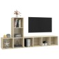 vidaXL 3-tlg. TV-Schrank-Set Sonoma-Eiche Holzwerkstoff vidaXL 3-tlg. TV-Schrank-Set Sonoma-Eiche Holzwerkstoff