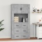 vidaXL Highboard Betongrau Holzwerkstoff vidaXL Highboard Betongrau Holzwerkstoff