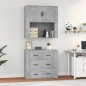 vidaXL Highboard Betongrau Holzwerkstoff vidaXL Highboard Betongrau Holzwerkstoff