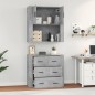 vidaXL Highboard Betongrau Holzwerkstoff vidaXL Highboard Betongrau Holzwerkstoff