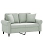 vidaXL 2-Sitzer-Sofa mit Zierkissen Hellgrau 120 cm Samt vidaXL 2-Sitzer-Sofa mit Zierkissen Hellgrau 120 cm Samt
