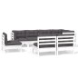vidaXL 8-tlg. Garten-Lounge-Set mit Kissen Weiß Kiefer Massivholz vidaXL 8-tlg. Garten-Lounge-Set mit Kissen Weiß Kiefer Massivholz
