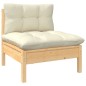 vidaXL 7-tlg. Garten-Lounge-Set mit Creme Kissen Massivholz Kiefer vidaXL 7-tlg. Garten-Lounge-Set mit Creme Kissen Massivholz Kiefer