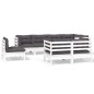vidaXL 8-tlg. Garten-Lounge-Set mit Kissen Weiß Kiefer Massivholz vidaXL 8-tlg. Garten-Lounge-Set mit Kissen Weiß Kiefer Massivholz