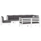 vidaXL 8-tlg. Garten-Lounge-Set mit Kissen Weiß Kiefer Massivholz vidaXL 8-tlg. Garten-Lounge-Set mit Kissen Weiß Kiefer Massivholz