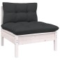 vidaXL 5-tlg. Garten-Lounge-Set mit Kissen Weiß Kiefer Massivholz vidaXL 5-tlg. Garten-Lounge-Set mit Kissen Weiß Kiefer Massivholz
