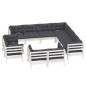 vidaXL 11-tlg. Garten-Lounge-Set mit Kissen Weiß Massivholz Kiefer vidaXL 11-tlg. Garten-Lounge-Set mit Kissen Weiß Massivholz Kiefer