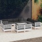 vidaXL 12-tlg. Garten-Lounge-Set mit Kissen Weiß Massivholz Kiefer vidaXL 12-tlg. Garten-Lounge-Set mit Kissen Weiß Massivholz Kiefer