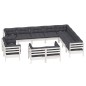 vidaXL 12-tlg. Garten-Lounge-Set mit Kissen Weiß Massivholz Kiefer vidaXL 12-tlg. Garten-Lounge-Set mit Kissen Weiß Massivholz Kiefer