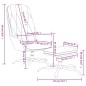 vidaXL Relaxsessel mit Hocker Rosa Samt vidaXL Relaxsessel mit Hocker Rosa Samt