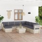 9-tlg. Garten-Sofagarnitur aus Paletten mit Kissen Fichtenholz 9-tlg. Garten-Sofagarnitur aus Paletten mit Kissen Fichtenholz