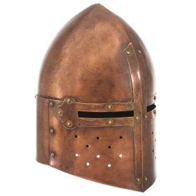 vidaXL Mittelalterlicher Ritterhelm Antik LARP Replik Kupfern Stahl 