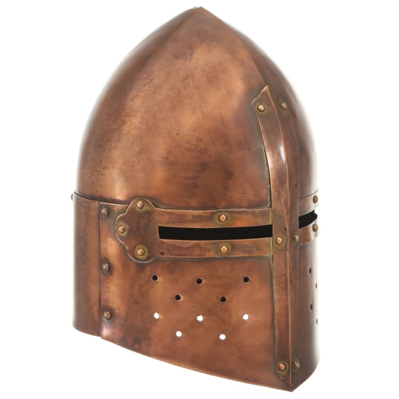 vidaXL Mittelalterlicher Ritterhelm Antik LARP Replik Kupfern Stahl vidaXL Mittelalterlicher Ritterhelm Antik LARP Replik Kupfern Stahl