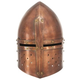 vidaXL Mittelalterlicher Ritterhelm Antik LARP Replik Kupfern Stahl 