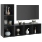 vidaXL TV-Schränke 2 Stk. Grau 107x35x37 cm Holzwerkstoff vidaXL TV-Schränke 2 Stk. Grau 107x35x37 cm Holzwerkstoff