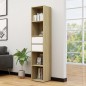 vidaXL Bücherregal Weiß Sonoma-Eiche 36x30x171 cm Holzwerkstoff vidaXL Bücherregal Weiß Sonoma-Eiche 36x30x171 cm Holzwerkstoff