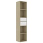vidaXL Bücherregal Weiß Sonoma-Eiche 36x30x171 cm Holzwerkstoff vidaXL Bücherregal Weiß Sonoma-Eiche 36x30x171 cm Holzwerkstoff
