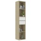 vidaXL Bücherregal Weiß Sonoma-Eiche 36x30x171 cm Holzwerkstoff vidaXL Bücherregal Weiß Sonoma-Eiche 36x30x171 cm Holzwerkstoff