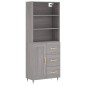 Highboard Grau Sonoma 69,5x34x180 cm Holzwerkstoff Highboard Grau Sonoma 69,5x34x180 cm Holzwerkstoff