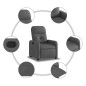 vidaXL Relaxsessel Dunkelgrau Stoff vidaXL Relaxsessel Dunkelgrau Stoff