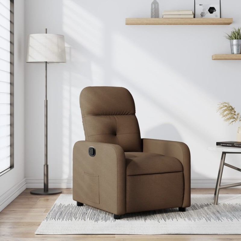 vidaXL Relaxsessel Braun Stoff vidaXL Relaxsessel Braun Stoff