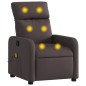 vidaXL Massagesessel Dunkelbraun Stoff vidaXL Massagesessel Dunkelbraun Stoff