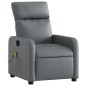 vidaXL Massagesessel Grau Kunstleder vidaXL Massagesessel Grau Kunstleder