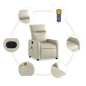 vidaXL Massagesessel Creme Kunstleder vidaXL Massagesessel Creme Kunstleder