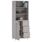 Highboard Grau Sonoma 69,5x34x180 cm Holzwerkstoff Highboard Grau Sonoma 69,5x34x180 cm Holzwerkstoff