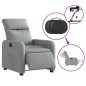 vidaXL Relaxsessel Elektrisch Hellgrau Stoff vidaXL Relaxsessel Elektrisch Hellgrau Stoff