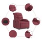 vidaXL Relaxsessel mit Aufstehhilfe Weinrot Stoff vidaXL Relaxsessel mit Aufstehhilfe Weinrot Stoff