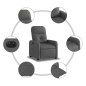 vidaXL Relaxsessel Elektrisch Dunkelgrau Stoff vidaXL Relaxsessel Elektrisch Dunkelgrau Stoff