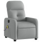 vidaXL Massagesessel Elektrisch Hellgrau Stoff vidaXL Massagesessel Elektrisch Hellgrau Stoff