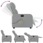 vidaXL Massagesessel Elektrisch Hellgrau Stoff vidaXL Massagesessel Elektrisch Hellgrau Stoff