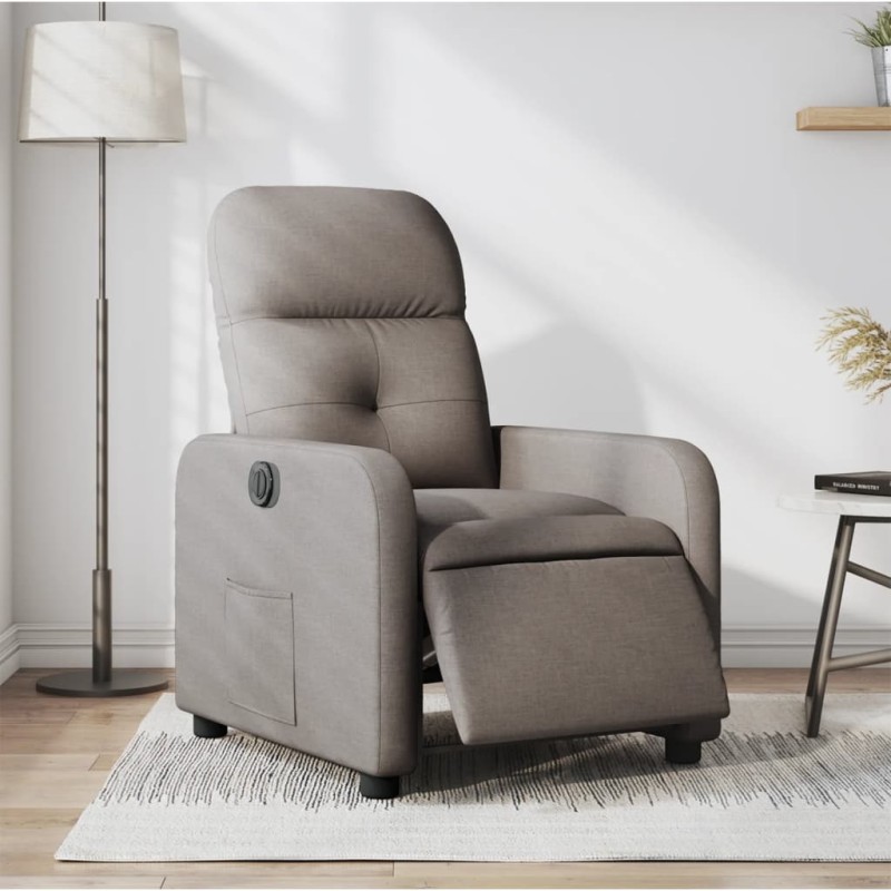 vidaXL Relaxsessel Elektrisch Taupe Stoff vidaXL Relaxsessel Elektrisch Taupe Stoff