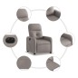 vidaXL Relaxsessel Elektrisch Taupe Stoff vidaXL Relaxsessel Elektrisch Taupe Stoff