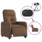 vidaXL Massagesessel Elektrisch Braun Stoff vidaXL Massagesessel Elektrisch Braun Stoff