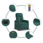 vidaXL Massagesessel Elektrisch Dunkelgrün Stoff vidaXL Massagesessel Elektrisch Dunkelgrün Stoff
