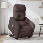 vidaXL Massagesessel mit Aufstehhilfe Dunkelbraun Stoff vidaXL Massagesessel mit Aufstehhilfe Dunkelbraun Stoff