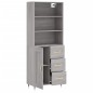 Highboard Grau Sonoma 69,5x34x180 cm Holzwerkstoff Highboard Grau Sonoma 69,5x34x180 cm Holzwerkstoff