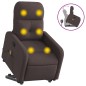 vidaXL Massagesessel mit Aufstehhilfe Dunkelbraun Stoff vidaXL Massagesessel mit Aufstehhilfe Dunkelbraun Stoff