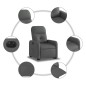 vidaXL Relaxsessel mit Aufstehhilfe Elektrisch Dunkelgrau Stoff vidaXL Relaxsessel mit Aufstehhilfe Elektrisch Dunkelgrau Stoff
