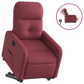vidaXL Relaxsessel mit Aufstehhilfe Elektrisch Weinrot Stoff