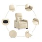 vidaXL Relaxsessel mit Aufstehhilfe Elektrisch Creme Stoff vidaXL Relaxsessel mit Aufstehhilfe Elektrisch Creme Stoff