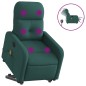 vidaXL Elektrischer Massagesessel mit Aufstehhilfe Dunkelgrün Stoff vidaXL Elektrischer Massagesessel mit Aufstehhilfe Dunkelgrün Stoff