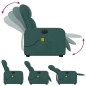 vidaXL Elektrischer Massagesessel mit Aufstehhilfe Dunkelgrün Stoff vidaXL Elektrischer Massagesessel mit Aufstehhilfe Dunkelgrün Stoff