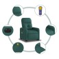 vidaXL Elektrischer Massagesessel mit Aufstehhilfe Dunkelgrün Stoff vidaXL Elektrischer Massagesessel mit Aufstehhilfe Dunkelgrün Stoff
