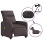 vidaXL Massagesessel Elektrisch Dunkelbraun Stoff vidaXL Massagesessel Elektrisch Dunkelbraun Stoff