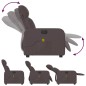 vidaXL Massagesessel Elektrisch Dunkelbraun Stoff vidaXL Massagesessel Elektrisch Dunkelbraun Stoff