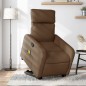 vidaXL Massagesessel mit Aufstehhilfe Braun Stoff vidaXL Massagesessel mit Aufstehhilfe Braun Stoff